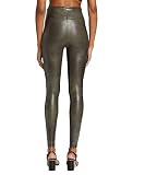 Spanx Damen Faux Leather Croc Shine Leggings Shapewear-Unterhose, Darkened Olive, XL