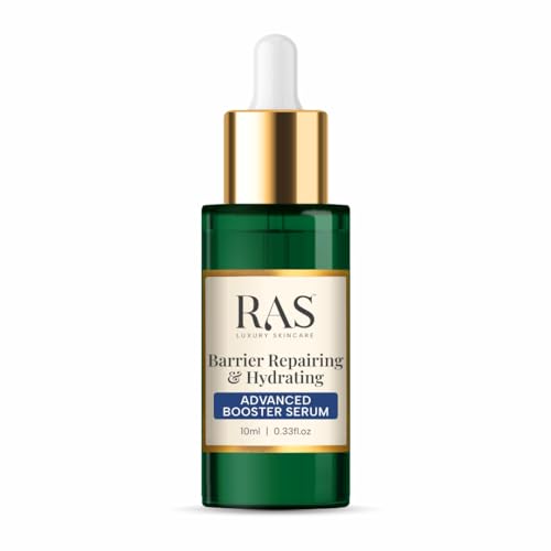 Image of RAS Luxury Oils Barrier Repairing & Hydrating Advanced Booster Serum with 2% Hyaluronic Acid, 2% Ceramides, 3% Marine Extracts for Instant Hydration | Repairs Damaged Skin Barrier, 10 ml