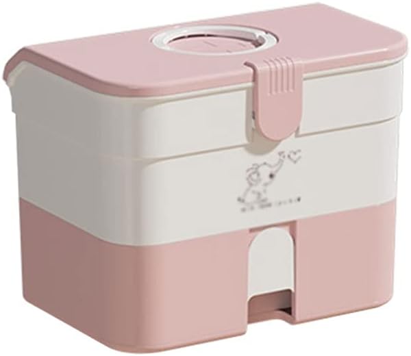 First Aid Kits Medical Box with Drawer Household Three-layer Portable Storage Medicine 12.59 Ih for Home,Camping, Traveling(C)