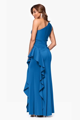 Image of Xscape Women's Off The Shoulder Sequin Floral Lace Overlay Formal Gown with Sweetheart Neckline