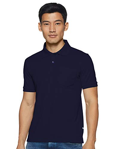 Image of Rupa Bumchums Men Super Combed Cotton Solid Half Sleeve Club Collar Polo Regular Fit T-Shirt with Chest Pocket