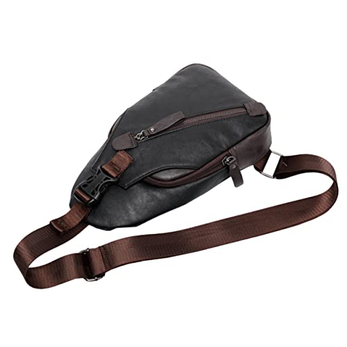 Paquet de poitrine imperméable noir avec bandoulière réglable homme