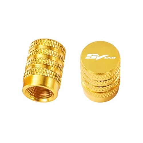Bouchons de valve de pneu de roue de moto Suzuki SV 650 S pièces or