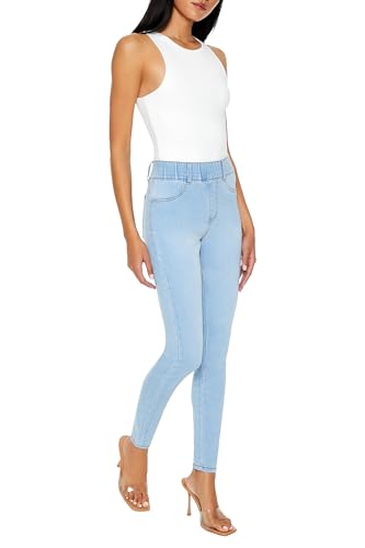 Forever 21 Women's Pull-on High-Rise Skinny Jeans3