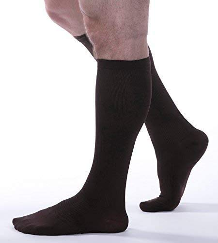 Image of Allegro Men's 15-20 mmHg Essential 103 Ribbed Compression Support Socks, Comfortable Support Garments for Men