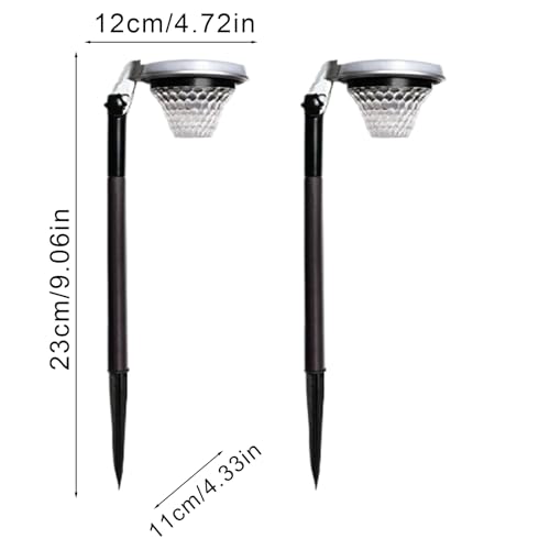 Solar Lights Outdoor Waterproof, Lawn Lamp Set, 9.06x4.33x4.72 Inches Weatherproof Pathway Decor, Quality Lighting for Fence, Backyard, Balcony, Gazebo, Pool, Walkway, Driveway – Image 3