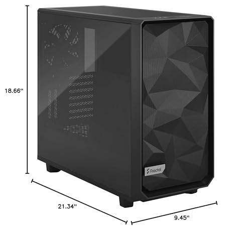 Image of Fractal Design Meshify 2 Black ATX Flexible Light Tinted Tempered Glass Window Mid Tower Computer Case