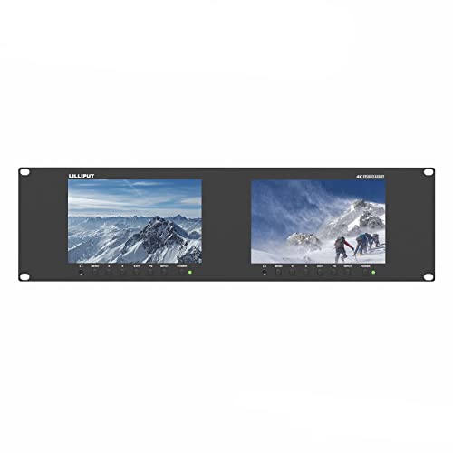 LILLIPUT RM-7029S Dual 7 inch 3RU Rackmount Monitor with 3G-SDI HDMI 2.0 Input Out Put 1920x1200 Full HD Resolution