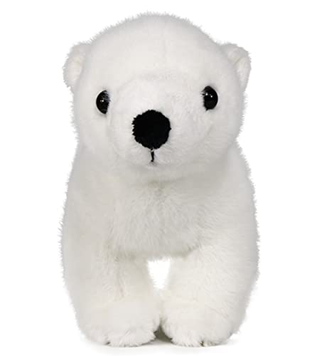 Lifelike Baby Polar Bear Stuffed Animal Plush Toy 22cm Length, White, Small - Image 2
