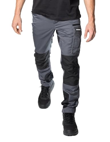 WorkRacer - Arbeitshose Herren Slim-Fit - Robuste Cargohose mit Stretch &...