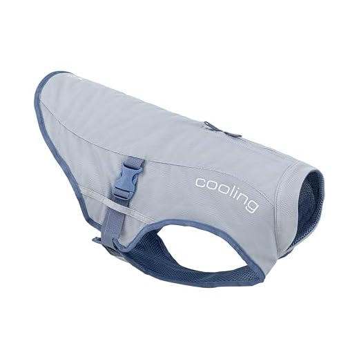 Kurgo Core Cooling Vest for Dogs, Dog Cooling Jacket, Evaporation Cooler Coat for Pets, Reflective Material, Adjustable Straps, Leash Attachment Opening, ICY/Storm Blue, Large