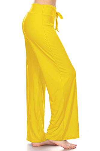 Image of Leggings Depot Women's Wide Leg Drawstring Pajama Pants for Lounge, Sleep