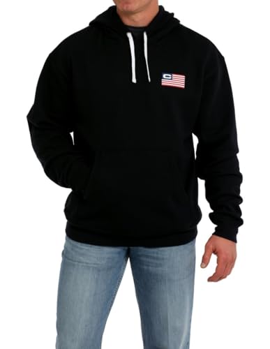 Cinch Men's Flag Black Hoodie