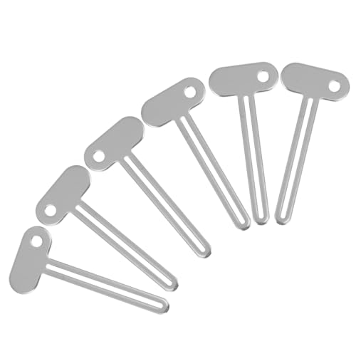 CIYODO 6pcs Extrusion Tool Metal Tube Pressers Toothpaste Dispenser Squeezers Tube Key Squeezer Toothpaste Key Squeezer Tube Roller Squeezer Tube Squeezer Tool Silver Aluminum Alloy