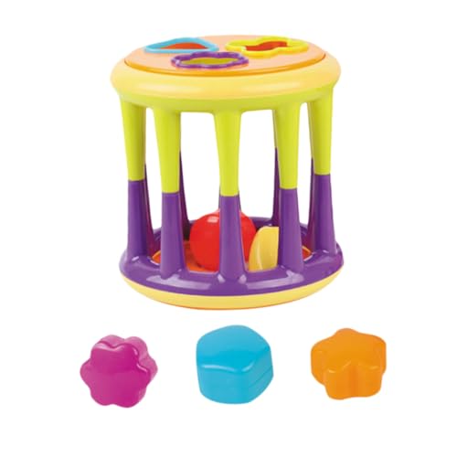 DRESSOOS Juguete de Bloques Apilables para Niña de Construcción Geométrica de Plástico Sonajero Educativo con Formas y Esferas Desarrolla Habilidades Motrices y Reconocimiento de
