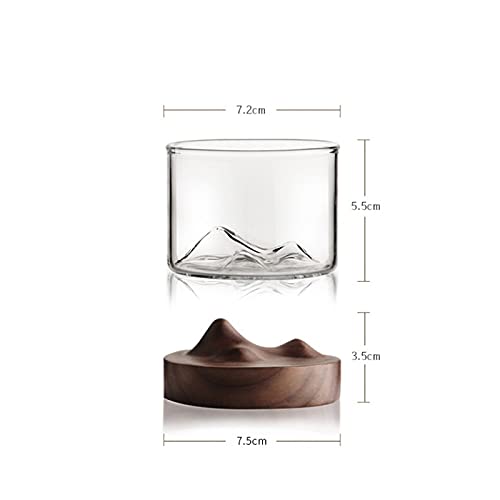 Taza de Cafe Taza de Vidrio de café de la montaña con Taza de té de Agua Resistente al Calor de la montaña (Color : F-1)