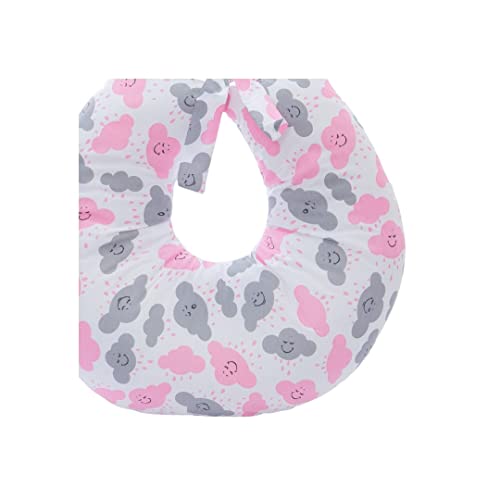 Almofada Para Amamentação - Travesseiro Nuvem Rosa Colorido