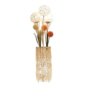 Indoor Vloerlamp staande licht verticale lampen lichten pastorale stijl led slaapkamer warm decor lamp, rotan vloerlamp…