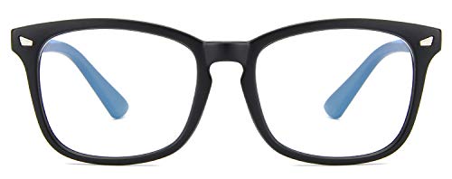 SportsWell Blue Light Blocking Glasses Eyeglasses Anti Blue Ray Computer Game Glasses Matte Black One Size