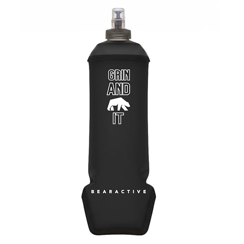 Bearactive Motivational Soft Flask 500ml, Lightweight Collap