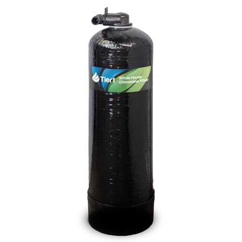 Tier1 Whole House Chloramine Filter | 300,000 Gallon Capacity | Pre-Filled Carbon Tank with 0.5 Cubic Foot of Premium Catalytic Granular Activated Carbon | Home Water Filtration System