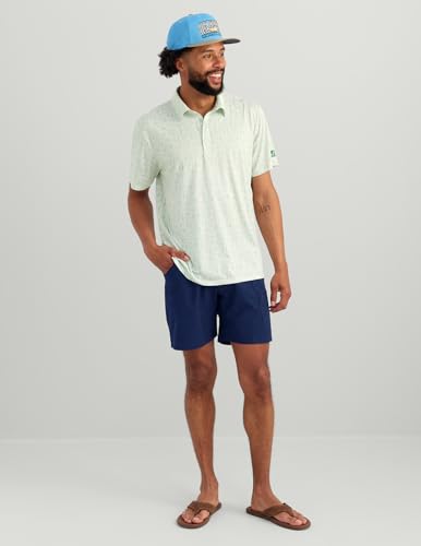 HUK Men's Pursuit Pattern, Performance Short Sleeve Polo Shirt4