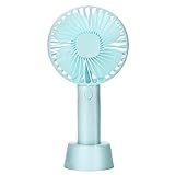 HAODAF Quiet Mini Fan,Portable Fan,HandheldDesk Cooling Fan,USB 3 Speeds Adjustable Mini Fan,Home Office School Outdoor Personal Fan Strong Wind (Color : Blue)