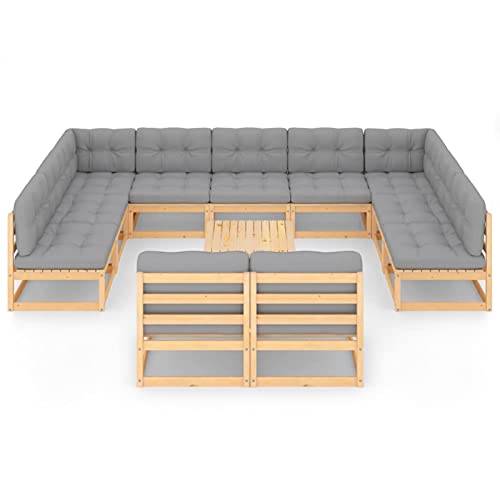 Chusui 12-TLG. Garten-Lounge-Set mit Kissen, Lounge Gartenmöbel Set, Terassenmöbel Wetterfest, Balkon Möbel, Garten… – Bild 3