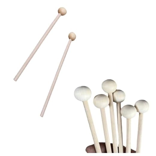 JchEnye 2 Piezas Malletas, Baquetas de Madera Campanas Sonido Percusión Campanas de Madera Xilófono Campanas Xilófono, Campanas de Madera Bloque Yoga Principiantes Adultos