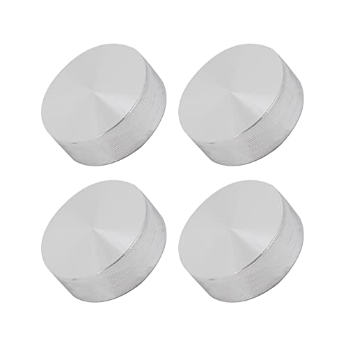 METALLIXITY Solide Aluminium Disque (M8x20mmx8mm) 4pcs, Verre Table Haut Adaptateur Aluminium Cercle Disque - pour Thé Bar, et Autre Verre Meuble Accessoires