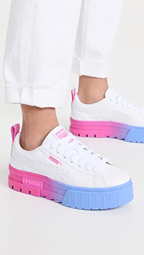 PUMA Womens Mayze Fade Gradient Platform Sneakers Shoes Casual - White3