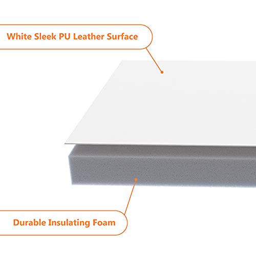 GCGOODS Window Air Conditioner Insulated Foam Panels, Winter Surround Insulation Side Panel with Top Seal Strip for Window AC Unit Indoor, White