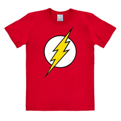 Logoshirt DC Comics I Flash I T-Shirt Print I Damen & Herren I kurzärmlig I rot I Lizenziertes Originaldesign I Größe M