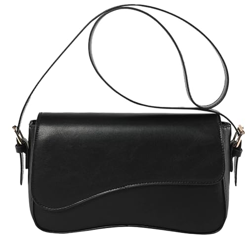 Generico Zolura Tote Bag, Zolura Shoulder Bag for Women Retro Vegan Leather, Underarm Small Square Women Trendy Purse (Black)