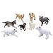 RESTCLOUD 8Pcs Wolf Cub Toy Figure Set Baby Wolves Animals Figurines