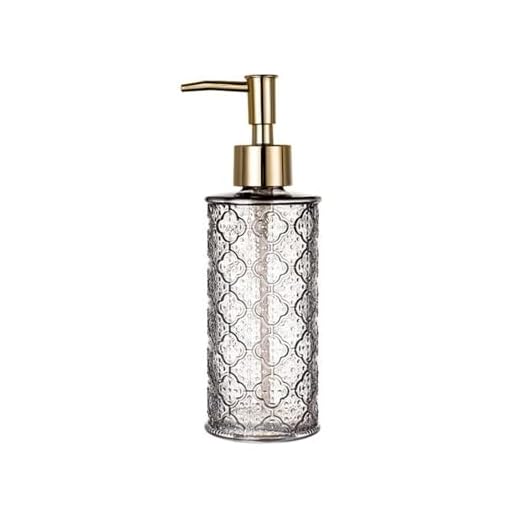 Dispensador de sabonete, frasco de loção de vidro vintage, leve, luxuoso, para casa, hotel, sabonete corporal, xampu, dispensador de sabonete para as mãos