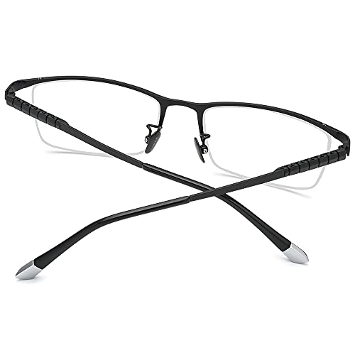 Image of FONEX Titanium Glasses Frame for Men,Square Eyewear Full Optical Eyeglasses F85641