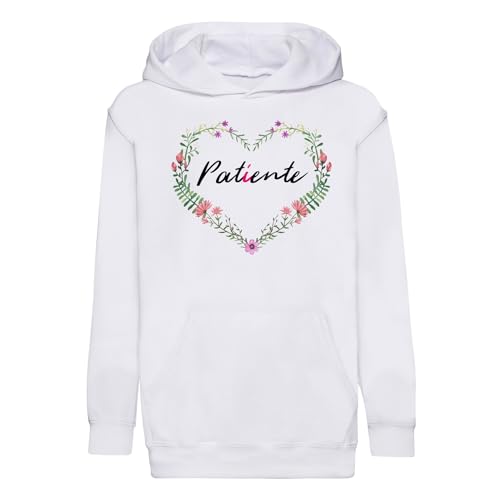 Sweat à capuche enfant résistant et doux frise florale