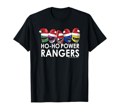 Power Rangers Christmas Group Shot Line Up Ho-Ho Rangers T-Shirt