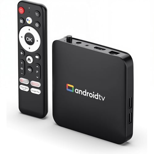H96 Max Boîtier Android TV 14.0 4K HDR, Smart TV Box 2GB RAM 16GB ROM, WiFi 2.4G/5G, Lecteur Multimédia Ultra HD, Streaming TV Box avec Télécommande