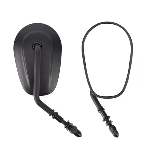 Rétroviseurs de moto anti-vibration noirs 8mm pour Road King et Glide