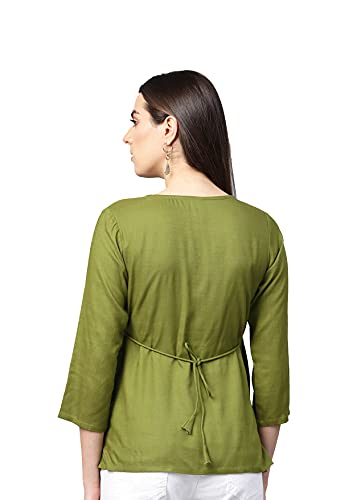Image of Yash Gallery Women's Rayon Regular Fit Top