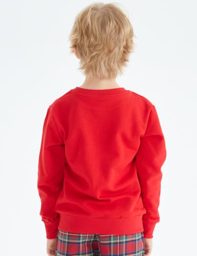Image of Spring&Gege Youth Basic Sport Crewneck Pullover Sweatshirts for Children(3-12 Years)