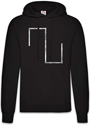 Wave Square Hoodie Urban Backwoods - Sweat à capuche imprimé géométrique pour homme