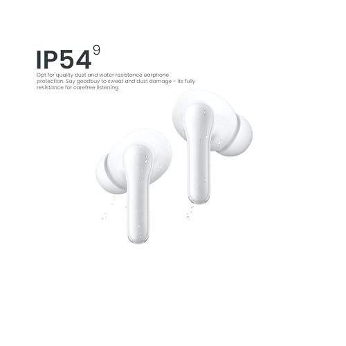 Image of vivo TWS 3e True Wireless Earbuds | Bluetooth 5.3, AI Noise Cancellation, 42H Battery, 88ms Low Latency, Dual Device Pairing, IP54 Splash Resistant - (Bright White)