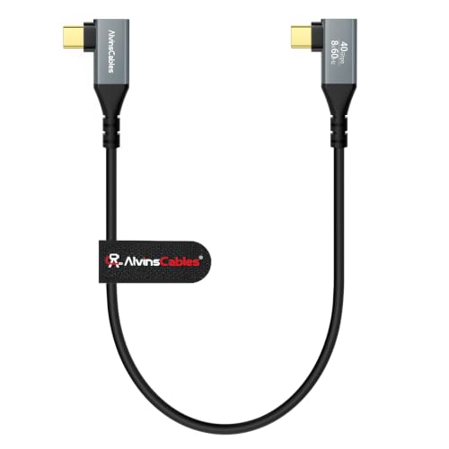 Alvin's Cables USB-C Cable, USB4.0 Type C, 40Gbps, Dual Right Angle, 30cm image 4