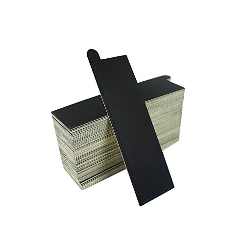 Proshopping 100 pcs 5.12"x1.57" Mini Cake Boards, Long Bar Rectangular Black Mousse Cardboard Set, Cupcake Base, Dessert Displays Tray, Disposable Paper Coasters - for Wedding Party Cake Pastry Cup