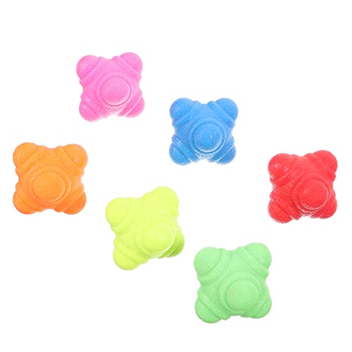 Gogogmee 6-Piece Reaction Balls Hexagonal Agility Balls for Fitness Workout Goalkeeper Training