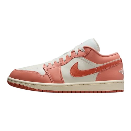 Air Jordan 1 Low - Zapatos para mujer (vela/raíz madder clara/marfil pálido/raíz madder), Sail/Light Madder Root/Pale Ivory/Madder Root, 42.5 EU