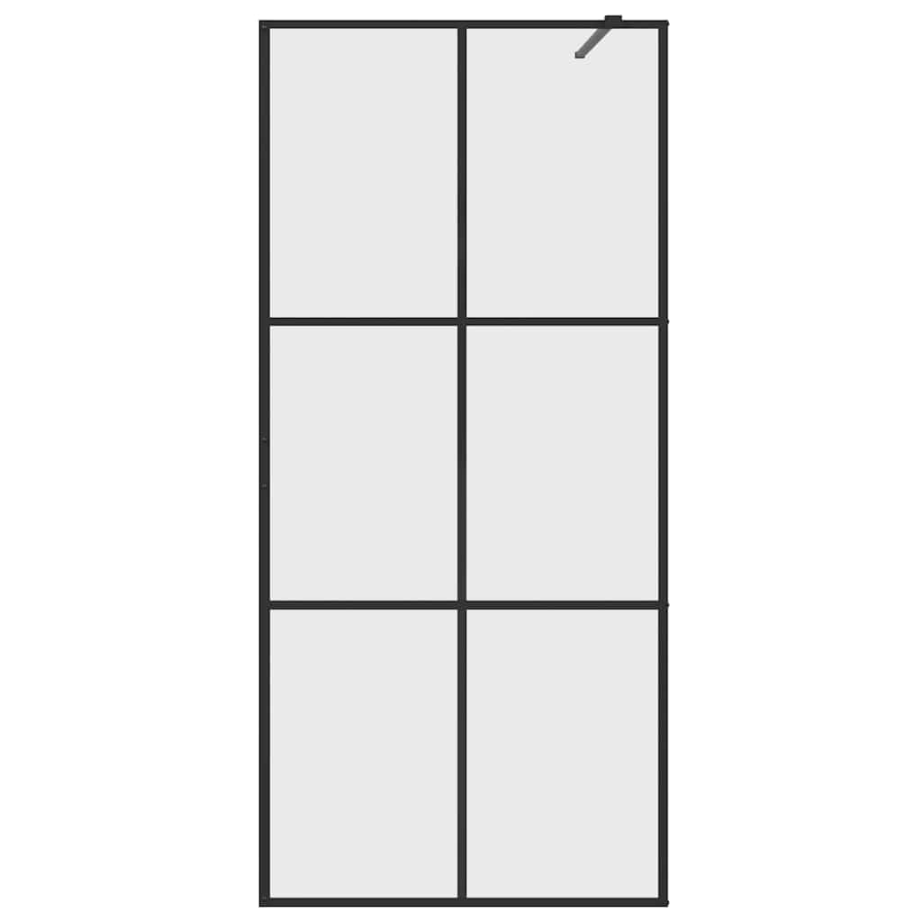 Ścianka prysznicowa Walk-In 80 x 195 cm ESG szkło czarne